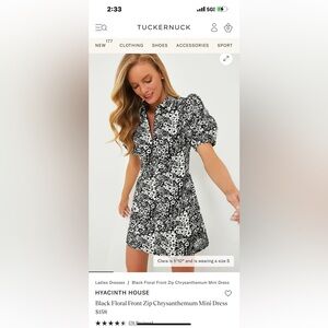 Hyacinth House Black Floral Mini Dress